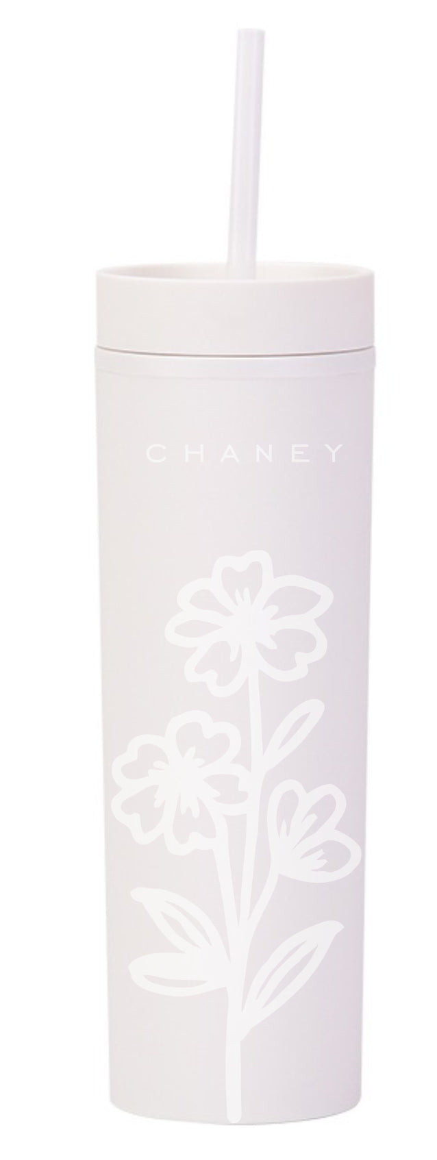 Snow Acrylic Skinny Tumbler