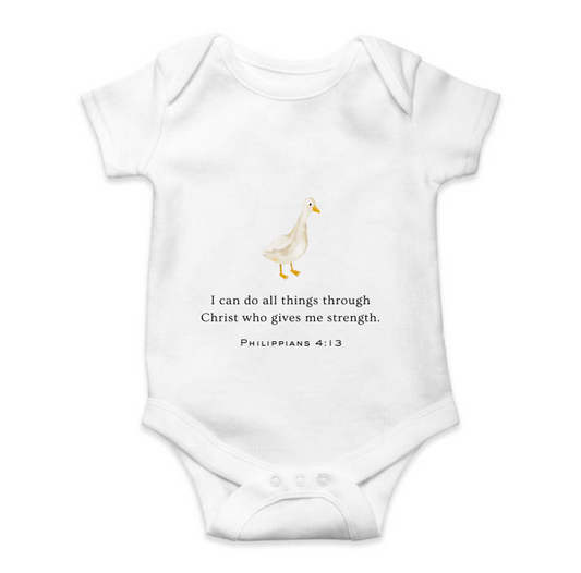 Baby onesie - Philippians 4:13