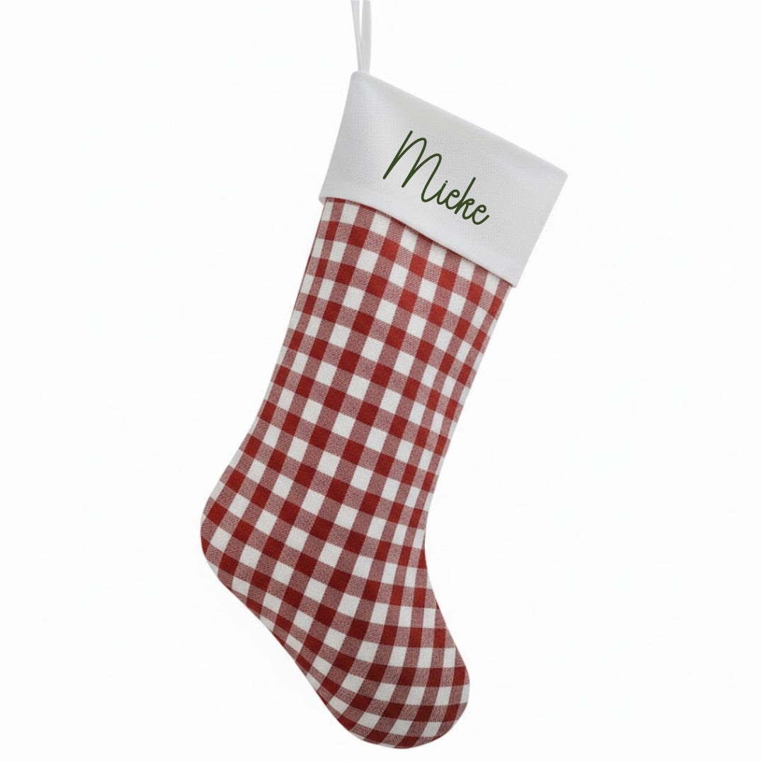 Christmas Stocking Red Gingham